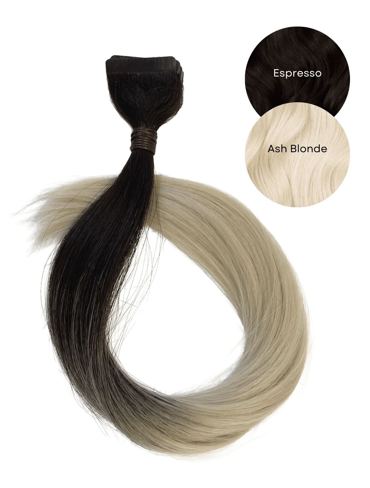 Ombre Espresso (#1C) to Ash Blonde (#60C) Tape (50g) - 20"