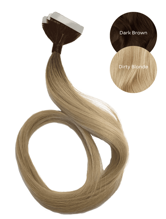 Rooted Dark Brown #2 to Dirty Blonde #19C Tape (50g)